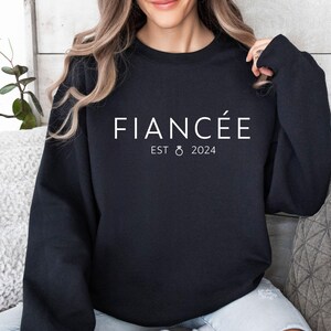 Fiancee Sweatshirt, Bride To Be Gift, Fiance Sweater, Future Mrs, Bachelorette Top, Engaged Jumper, Valentines Day Gift, Valentine Sweater image 3