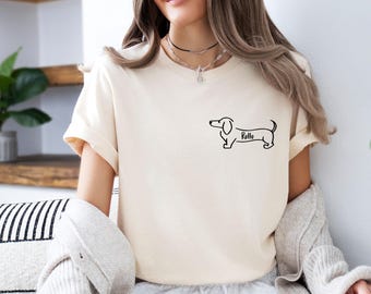 Camiseta personalizada para perros, regalos para amantes de los perros, camiseta para amantes de los perros, camiseta para dueños de perros, regalo para pasear perros, regalo para perros, camiseta de salchicha, camiseta para niños con temática de perros
