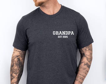 Camiseta personalizada para abuelo, camiseta para el Día del Padre, camiseta para nuevo abuelo, abuelo personalizado, regalo para el futuro abuelo, camiseta para el Día del Padre, anuncio para el abuelo