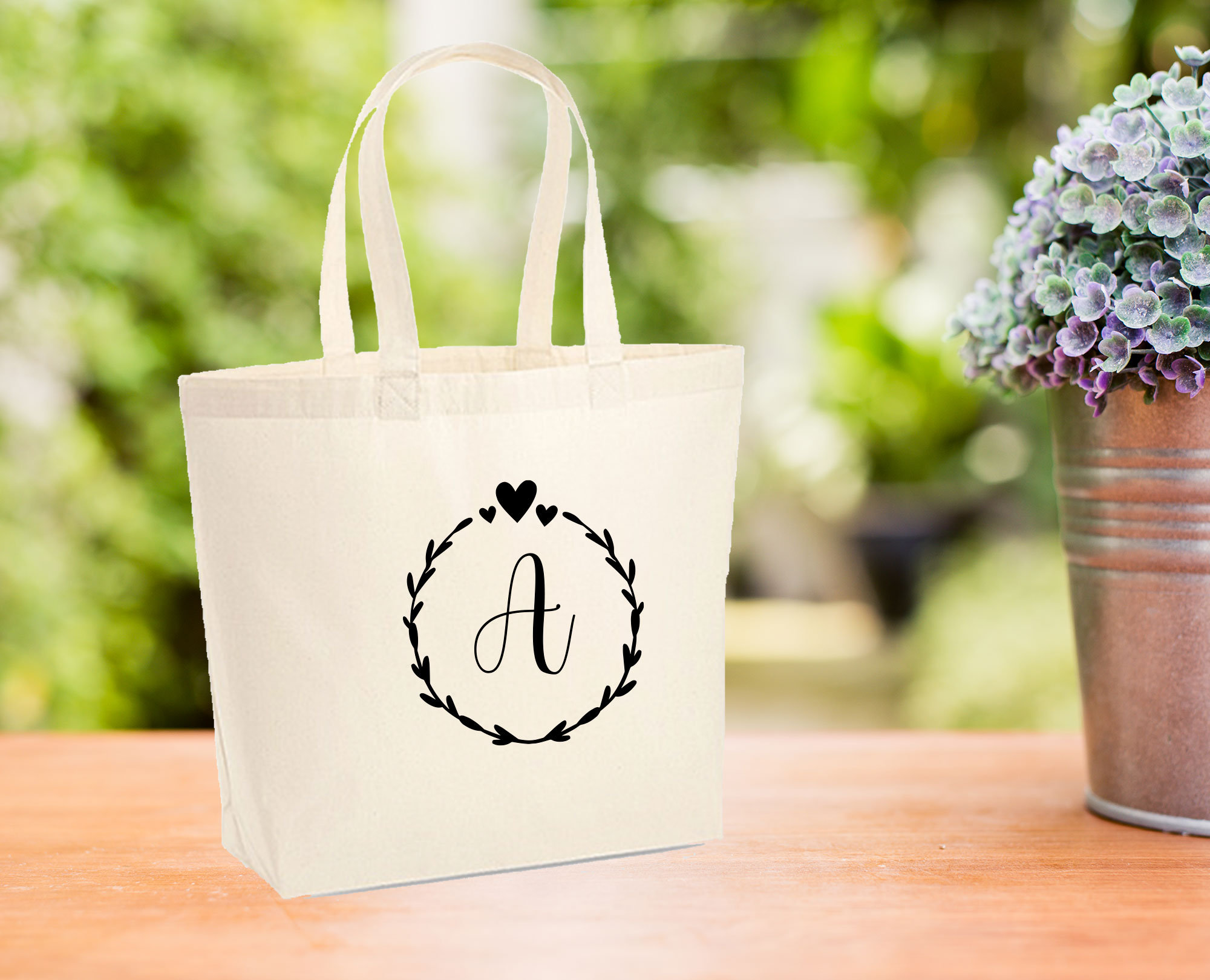 Canvas bag with initials 2025