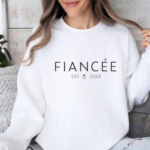 Fiancee Sweatshirt, Bride To Be Gift, Fiance Sweater, Future Mrs, Bachelorette Top, Engaged Jumper, Valentines Day Gift, Valentine Sweater image 1