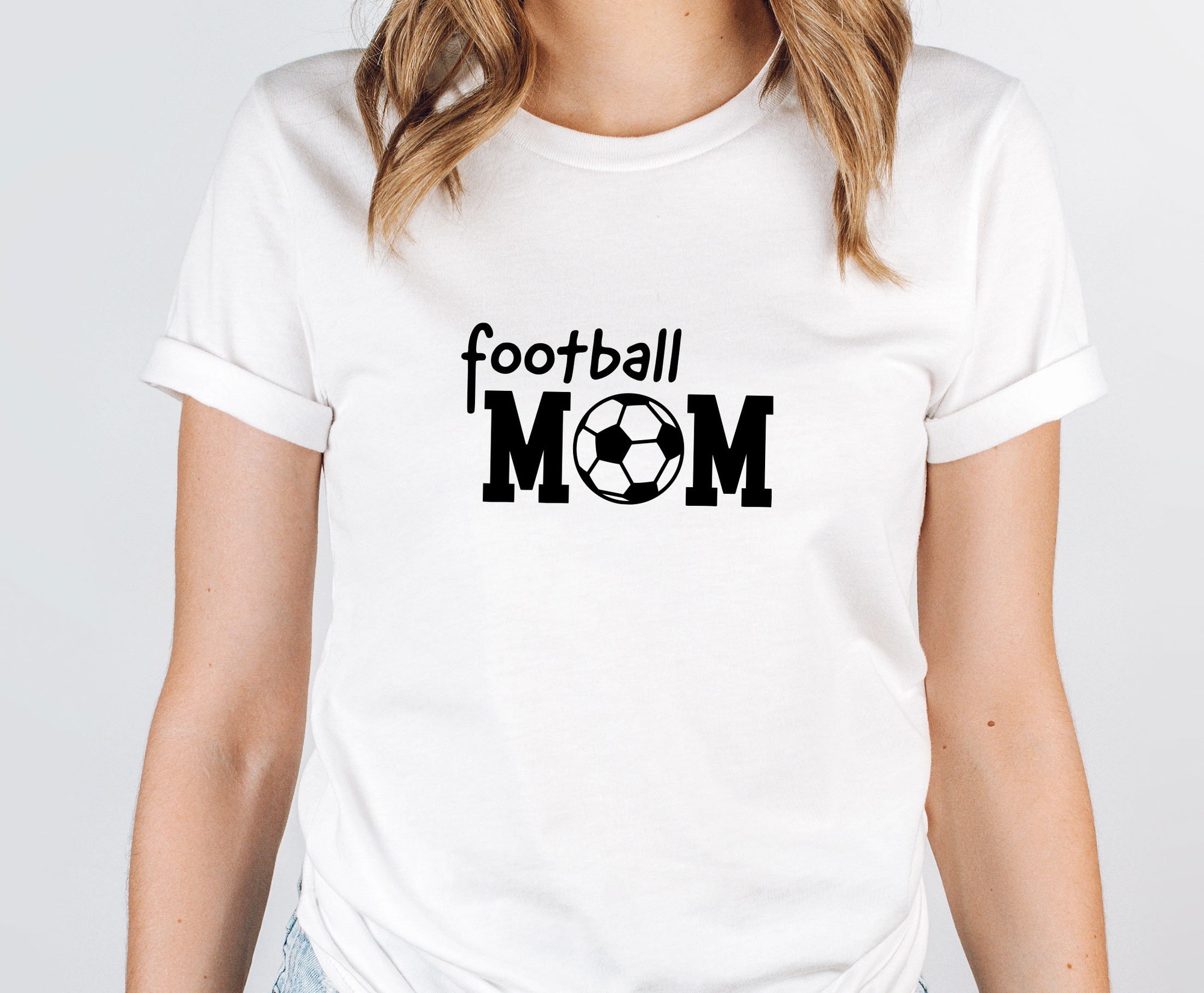 Discover Womens Football T-Shirt, Cute Football Mum T-Shirt, Game Day T-Shirt
