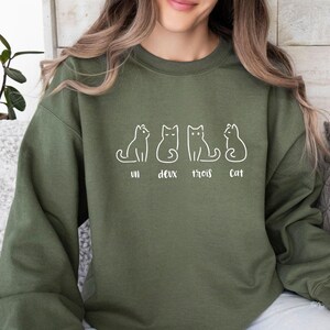 Cat Sweatshirt, Cat Mum Sweater, Funny Cat Gift, Cat Lover Gift, Cat Sweater, Gifts For Cat Lover, Womens Cat Gift, French Cat Jumper image 6