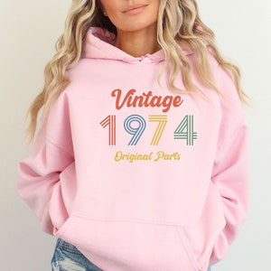 50th Birthday Hoodie, 1974 Birthday Gift, Born In 1974, Womens 50th Bday, 50th Birthday Gift, 1974 Gift, Mum Birthday Gift, Mens 50th Gift image 3