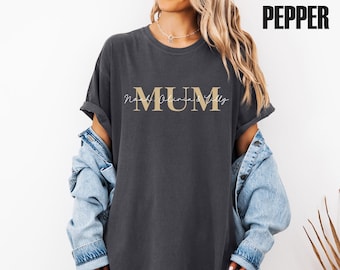 Comfort Colors® Custom Mum Shirt, Mom Shirt With Kids Names, Mothers Day Tee, Personalised Mom, New Mummy Gift, Mom Birthday Shirt