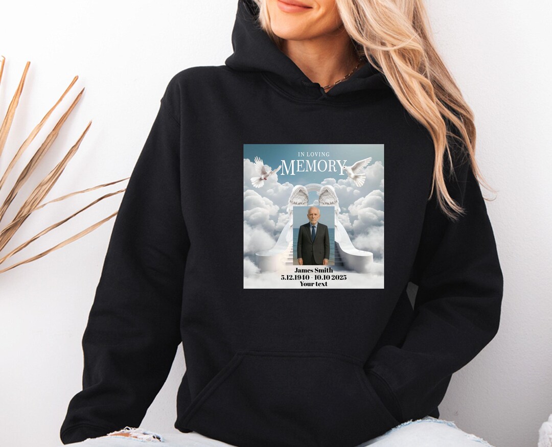 In Loving Memory Hoodie, Funeral Pullover, Custom Funeral Hoodie