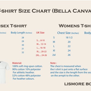 a women's tshirt size chart for a t - shirt