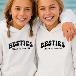 Kids Besties Hoodie, Girls Best Friend Hoodie, Custom Bestie Hoodie, Best Friend Birthday Gift, Toddler Besties Jumper, Youth Besties Gift