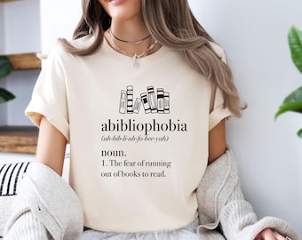 Abibliophobia Shirt, Bookish T-shirt, Bookworm Shirt, Book Lovers T shirt, Book Lover Gift, Kids Book Tshirt, Book Gifts, Book Merch Shirt