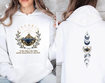 Velaris Hoodie, Acotar Velaris Hoodie, City Of Starlight, Bookish Hoodie, Book Lovers Gift, Book Lover Top, Mystical Hoodie, Moon and Stars