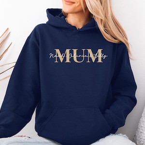 Custom Mum Hoodie With Kids Names, Mothers Day Hoodie, Personalised Mom, Mother's Day Hoodie, Mummmy Gift, Mom Birthday Hoodie, Mommy Gift Bild 1