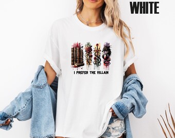 Comfort Colors® Dark Romance Shirt, Halloween Villains T-shirt, I Prefer The Villain, Book Quotes Tee, Book Lover Gift, Romantasy Lover Tee