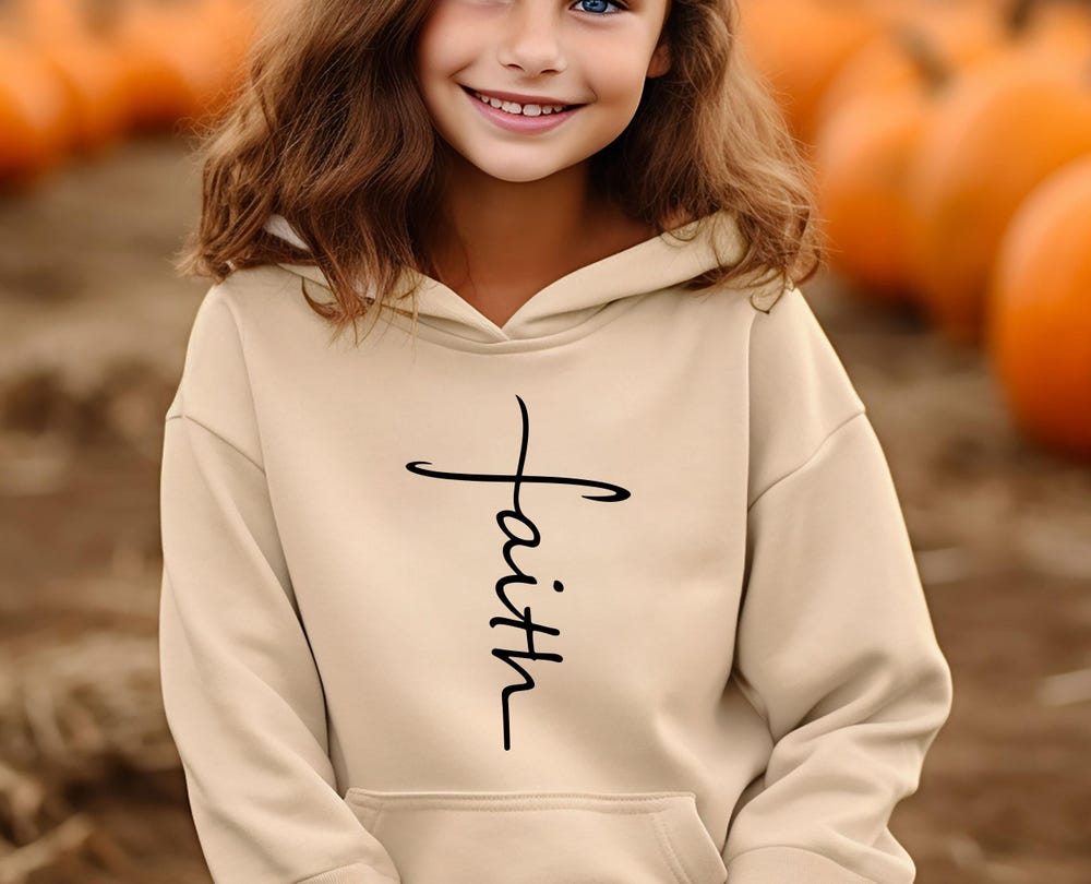 Faith Kids Hoodie, Christian Kids Hoodie, Jesus Toddler Hoodie, Religious Youth Hoodie, Bible Verse Hoodie, Inspirational Hoodie Realtorgift