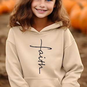 Faith Kids Hoodie, Christian Kids Hoodie, Jesus Toddler Hoodie, Religious Youth Hoodie, Bible Verse Hoodie, Inspirational Hoodie