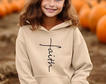 Faith Kids Hoodie, Christian Kids Hoodie, Jesus Toddler Hoodie, Religious Youth Hoodie, Bible Verse Hoodie, Inspirational Hoodie