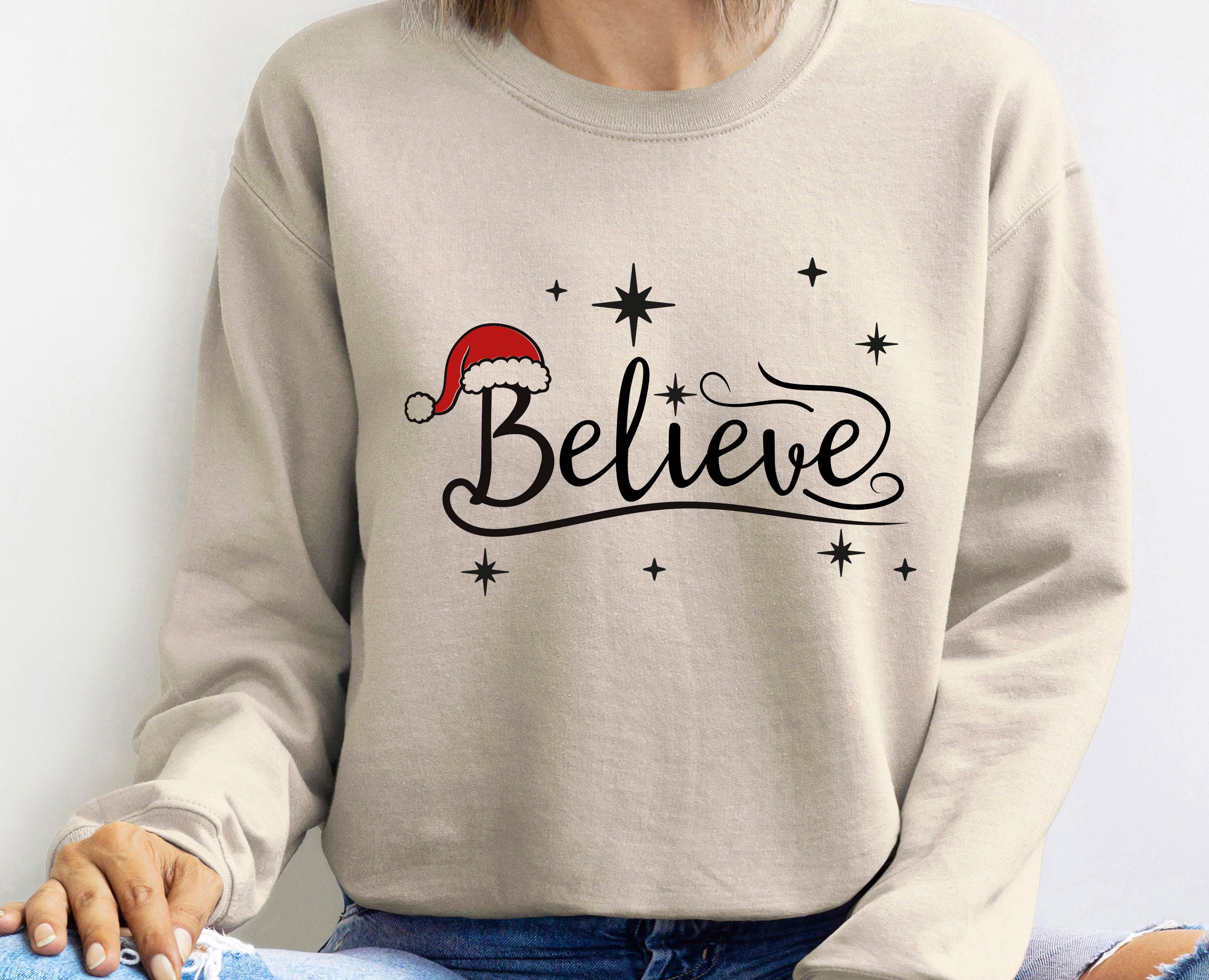 Believe Sweatshirt - Etsy UK