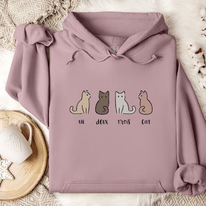 Cat Hoodie, Gift For Cat Lover, Cat Lover Hoodie, Cat Owner Gift, Cat Lovers Hoodie, Cat Mum Gift, Cat Dad Top, Funny Cat Hoodie, Cat Gifts zdjęcie 3