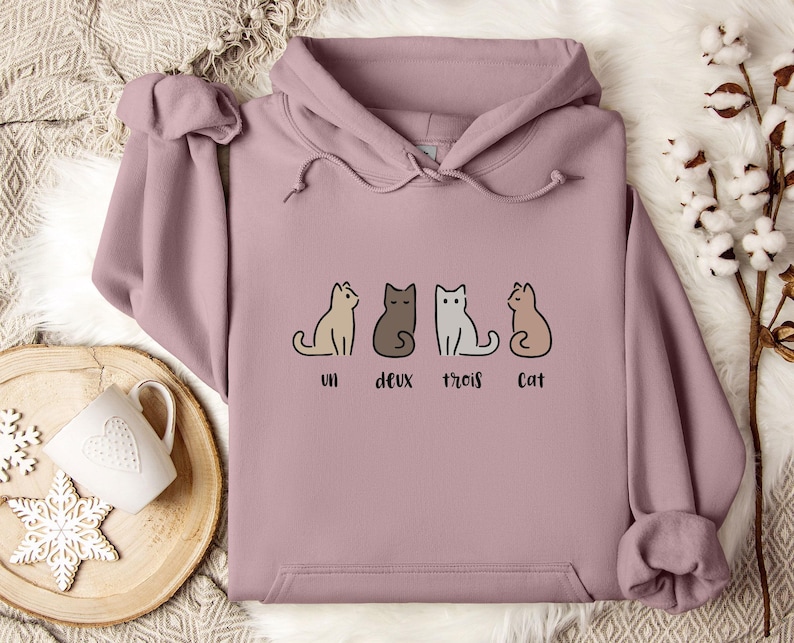Cat Hoodie, Gift For Cat Lover, Cat Lover Hoodie, Cat Owner Gift, Cat Lovers Hoodie, Cat Mum Gift, Cat Dad Top, Funny Cat Hoodie, Cat Gifts zdjęcie 3