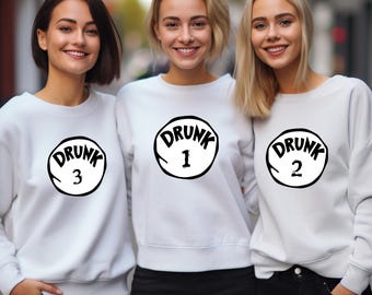 Funny Drunk Sweatshirt, Matching Drinking Sweater, Custom Drunk Jumper, Saint Patrick Drink Gift