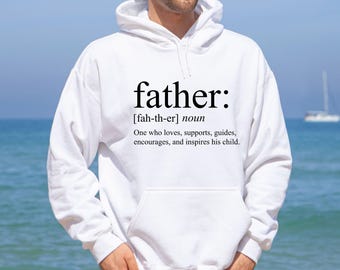 Sudadera con capucha "Definición de padre", sudadera con capucha para el Día del Padre, sudadera con capucha para papá, sudadera con capucha para futuro papá, sudadera para papá primerizo, regalo para papá, regalo de cumpleaños para papá, sudadera con capucha divertida para papá