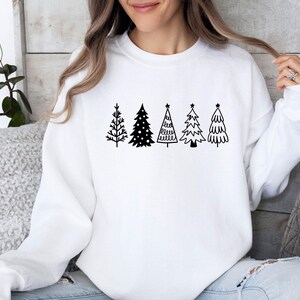 Pine Tree Sweatshirt, Christmas Tree Sweater, Kids Christmas Sweater, Xmas Party Sweater, Womens Christmas, Christmas Eve Crewneck image 4