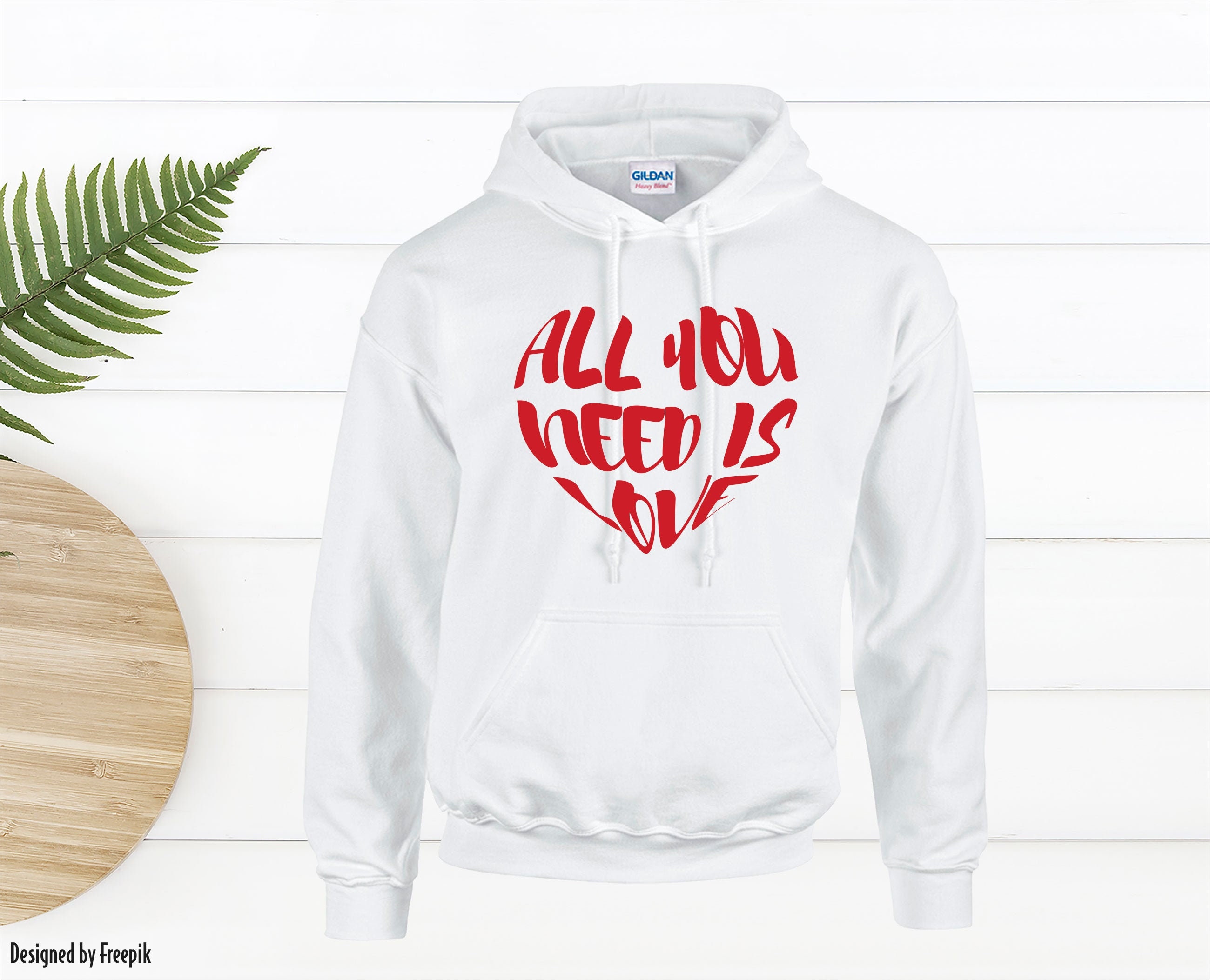 Heart Hoodie All You Need Is Love SweatshirtCute | Etsy
