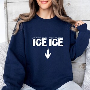 Pregnancy Sweatshirt, Ice Ice Baby Sweater, Pregnancy Reveal Crewneck, New Mum Sweater, Pregnant Jumper, Maternity Gift, Baby Announcement image 2