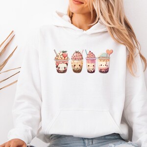 Bubble Tea Hoodie, Bubble Tea Gift, Boba Tea Hoodie, Bubble Tea Lover Gift, Kawaii Hoodie, Kids Bubble Tea Hoodie, Womens Bubble Tea Hoodie
