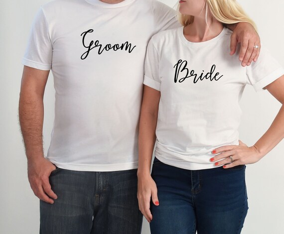 Couple Bride and Groom T Shirtmatching 