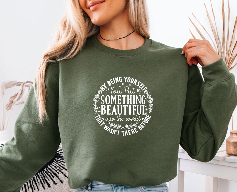 Positivie Quote Sweatshirt, Positivity Sweater, Mental Health Gift, Good Vibes Jumper, Motivational Gift, Inspirational Top, Positive Saying afbeelding 2