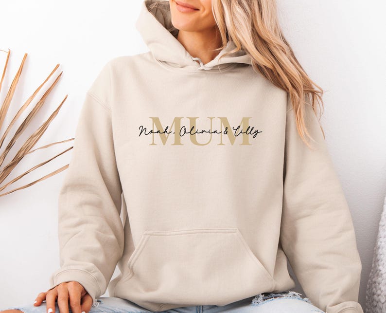 Custom Mum Hoodie With Kids Names, Mothers Day Hoodie, Personalised Mom, Mother's Day Hoodie, Mummmy Gift, Mom Birthday Hoodie, Mommy Gift Bild 7