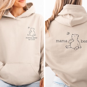 Mama Bear Hoodie, New Mum Gift, New Mum Cristmas Gift, Mothers Day Hoodie, Mom To Be Pullover, Mummy Birthday Gift, Mother's Day Hoodie image 1