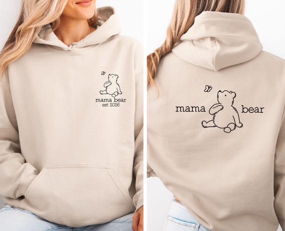 Mama Bear Hoodie, New Mum Gift, New Mum Cristmas Gift, Mothers Day Hoodie, Mom To Be Pullover, Mummy Birthday Gift, Mother's Day Hoodie