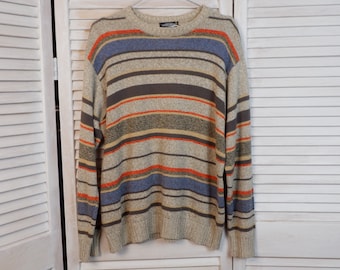 Vintage knitted sweater striped L