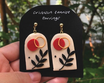 Crimson Sunrise Earrings