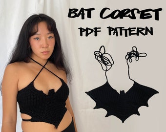 Crochet Bat Corset PDF Pattern