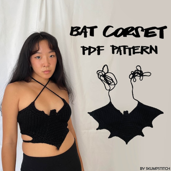 Crochet Bat Corset PDF Pattern