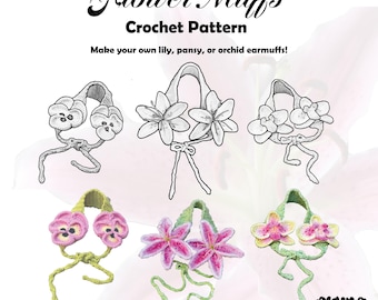Flowermuffs Crochet Pattern- DIGITAL PATTERN ONLY