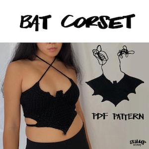 Crochet Bat Corset PDF Pattern