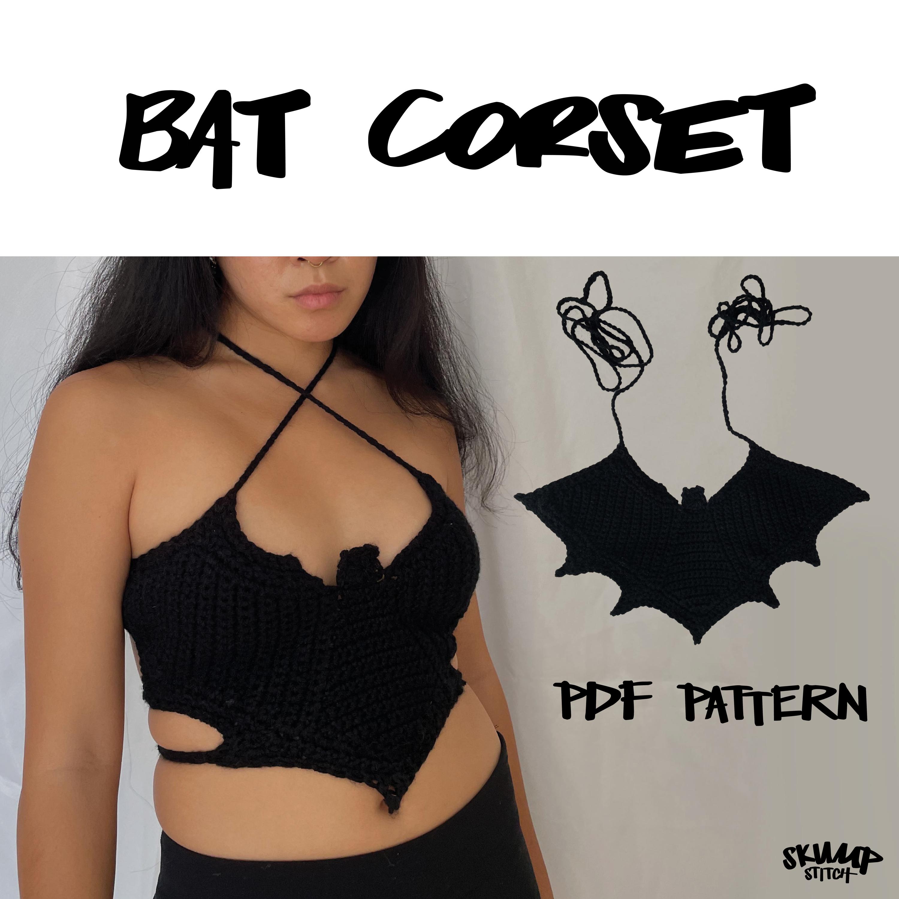 Crochet Bat Corset PDF Pattern