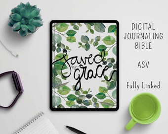 Cyfrowa Biblia do prowadzenia dziennika | ASV | Standard | Biblia dla Goodnotes TouchNotes | iPad i Android Dziennik Biblijny | Dziennik Biblijny | Studium Biblii