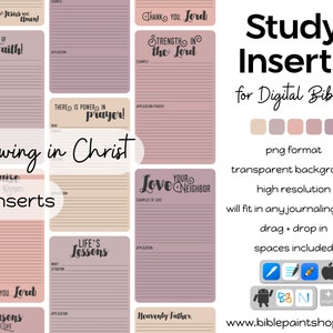 Bijsluiters voor bijbelstudie | Digitale stickers | Bijbelstickers | Stickers Bijbeldagboek | Christelijke stickers | PNG | Digitale plannerstickers