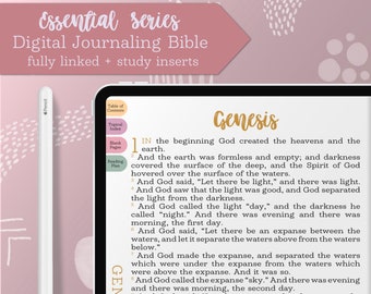 Bible sur la journalisation numérique | ASV | Essentiel | Journal biblique pour GoodNotes TouchNotes | Journal biblique pour iPad et Android | Journal d'étude de la Bible