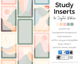 Bible Study Inserts | Digital Stickers | Bible Stickers | Bible Journal Stickers | Christian Stickers | PNG | Digital Planner Stickers