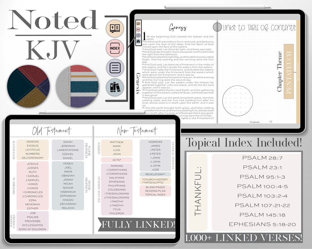Digital Journaling Bible | KJV | Noted | Bible Journal for Goodnotes ...