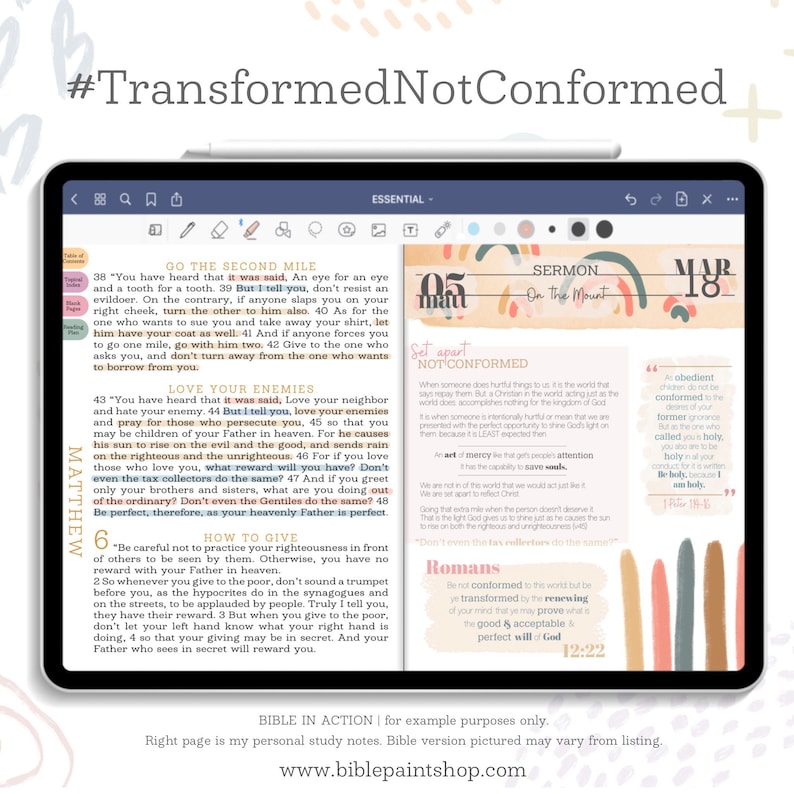 Digital Journaling Bible KJV Bible Essential Bible Etsy