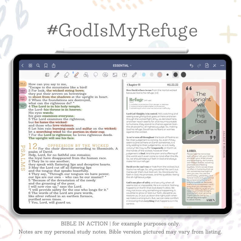 Digital Journaling Bible KJV Bible Essential Bible Etsy