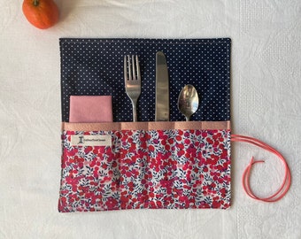 pochette range couvert en tissu