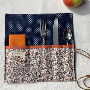 Pochette range couverts/ Etui à couverts style Liberty