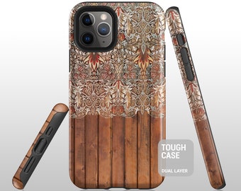 Wood floral iPhone 16 cases Available for all iPhones iPhone 14 iPhone 16 Pro Max iPhone XS Max, iPhone 13 iPhone XS Tough Cases